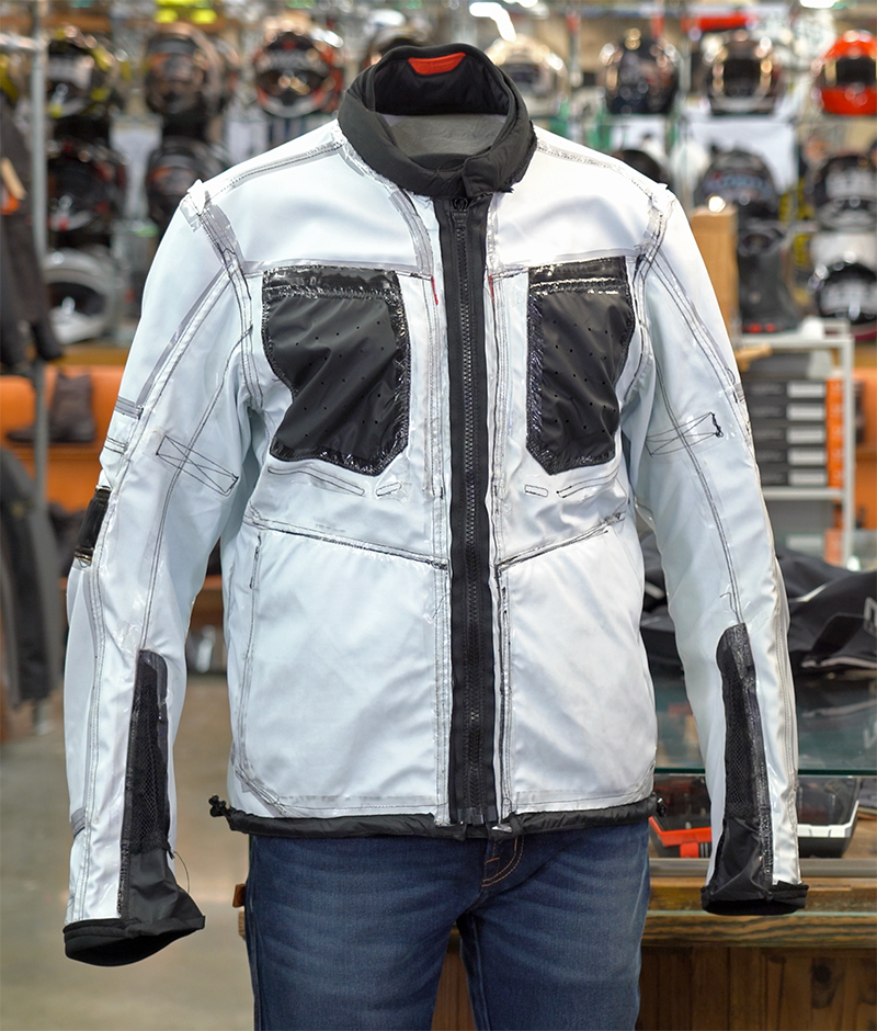 Inside out inexpensive laminated motorcycle jacket